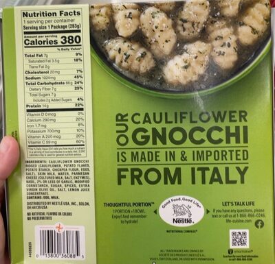 Life Cuisine Pesto Cauliflower Gnocchi Bowl Frozen Entre 10oz Box