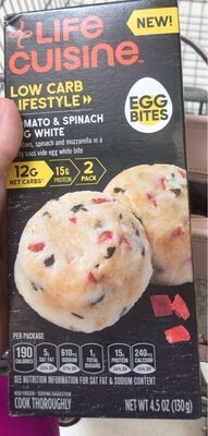 Tomato & Spinach Egg White Egg Bites, Tomato; Spinach