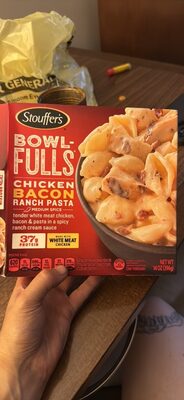 Medium Chicken Bacon Ranch Bowl Tender White Meat Chicken, Bacon & Pasta In A Spicy Ranch Cream Sauce, Medium Chicken Bacon Ranch Bowl