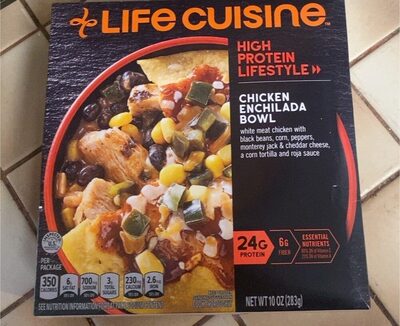LIFE CUISINE High Protein Lifestyle Chicken Enchilada Bowl Frozen Entre 10oz Box