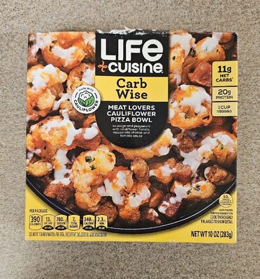 Life Cuisine Carb Wise Meat Lovers Cauliflower Pizza Bowl, 10 Oz