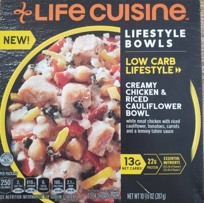 Creamy Chicken & Riced Cauliflower Lifestyle Bowl