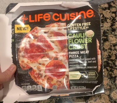LIFE CUISINE Frozen Meal Three Meat Pizza 6oz
