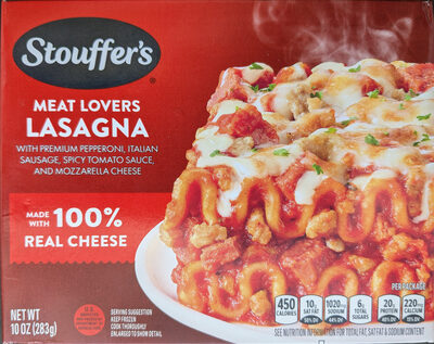 STOUFFER's Meat Lovers Lasagna Frozen Entre 10oz Box