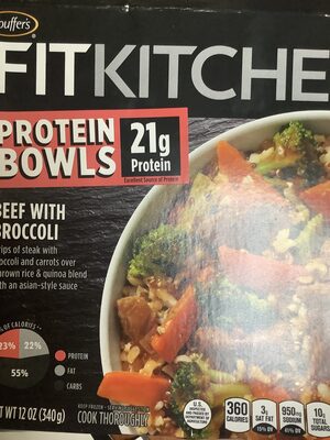 Beef With Broccoli Strips Of Steak With Broccoli And Carrots Over A Brown Rice & Quinoa Blend With An Asian-Style Sauce Protein Bowls, Beef With Broccoli