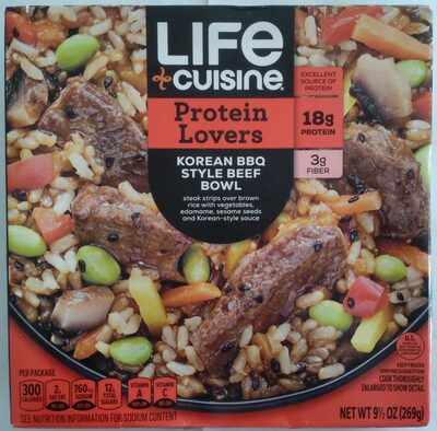 LIFE CUISINE Frozen Meal Korean BBQ Style Beef 9.5oz
