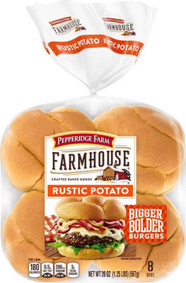 Pepperidge Farm Farmhouse Rustic Potato Hamburger Buns, 8-Pack Bag