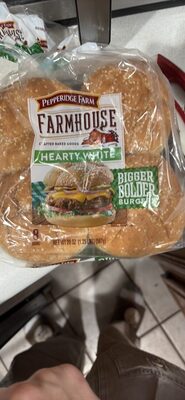 Pepperidge Farm Farmhouse Hearty White Hamburger Buns, 8-Pack Bag