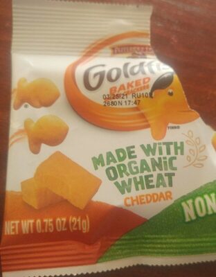 Wheat Cheddar Organic Baked Snack Crackers, Wheat Cheddar