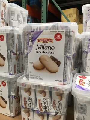 Pepperidge Farm Milano Cookies, Dark Chocolate, 30 Packs, 2 Cookies per Pack