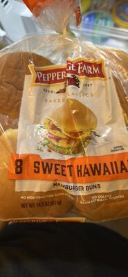Pepperidge Farm Sweet Hawaiian Hamburger Buns, 8-Pack Bag