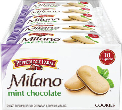 Pepperidge Farm Milano  Cookies, Mint, 10 Packs, 2 Cookies per Pack