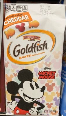 Goldfish Disney Mickey Mouse Cheddar Crackers, Snack Crackers, 6.6 oz bag