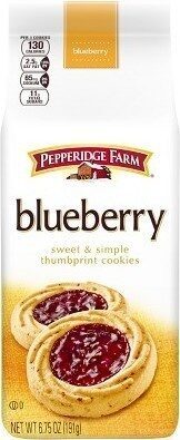 Pepperidge Farm Verona Blueberry Thumbprint Cookies, 6.75 Oz Bag