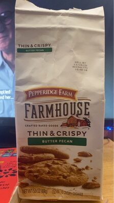 Pepperidge Farm Farmhouse Thin & Crispy Butter Pecan Cookies, 5.9 Oz Bag