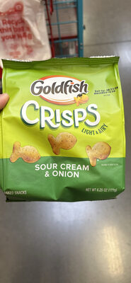 Goldfish Crisps Sour Cream & Onion Baked Chip Crackers, 6.25 Oz Bag