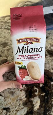 Pepperidge Farm Milano White Chocolate Strawberry Flavored Cookies, 7 Oz Bag