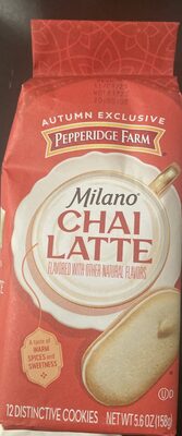 Pepperidge Farm Milano Chai Latte White Chocolate Cookies, 5.6 Oz Bag