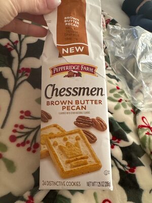 Pepperidge Farm Chessmen Brown Butter Pecan Flavored Cookies, 7.25 Oz Bag