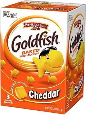 Pepperidge Farm Goldfish Cheddar Crackers, 19.2 oz. Resealable Bags, 3 Count Box