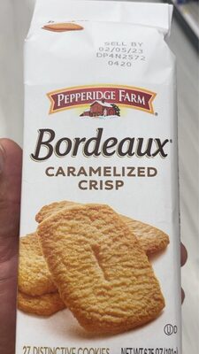 Pepperidge Farm Bordeaux Caramelized Crisp Cookies, 6.75 Oz Bag