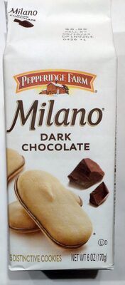 Pepperidge Farm Milano Dark Chocolate Cookies, 6 OZ Bag (15 Cookies)