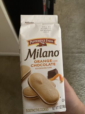 Pepperidge Farm Milano Cookies, Chocolate Orange, 7 Oz Bag