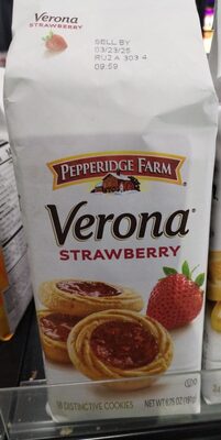 Pepperidge Farm Verona Strawberry Thumbprint Cookies, 6.75 OZ Bag (18 Cookies)