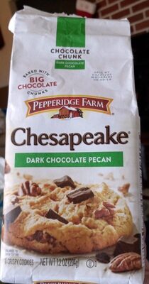 Pepperidge Farm Chesapeake Crispy Dark Chocolate Pecan Cookies, 7.2 Oz Bag (8 Cookies)