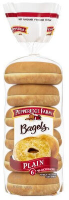 Pepperidge Farm Plain Bagels, 6 Ct Bag