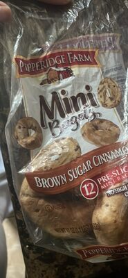 Pepperidge Farm Mini Brown Sugar Cinnamon Bagels, 12-pack, 17 oz. Bag