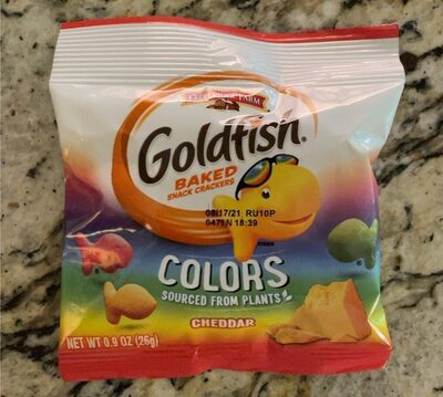 Goldfish Colors Cheddar Crackers, Snack Pack, 0.9 oz, 12 CT Multi-Pack Tray