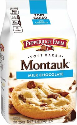 Pepperidge Farm Montauk Soft Baked Milk Chocolate Chunk Cookies, 8.6 Oz Bag (8 Cookies)