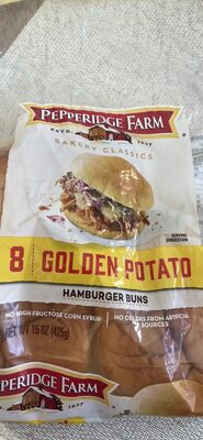 Pepperidge Farm Golden Potato Hamburger Buns, 8-Pack Bag