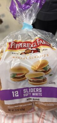 Pepperidge Farm Soft White Slider Buns, 12-Pack Bag