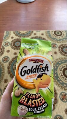 Goldfish Flavor Blasted Sour Cream & Onion Crackers, Snack Crackers, 6.6 oz bag