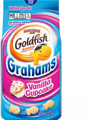 Pepperidge Farm Goldfish Grahams Vanilla Cupcake Baked Grahams, 6.6 Oz Bag