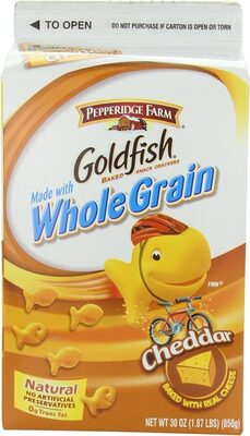 Pepperidge Farm Goldfish Cheddar Crackers, Baked with Whole Grain, 30 oz. Carton