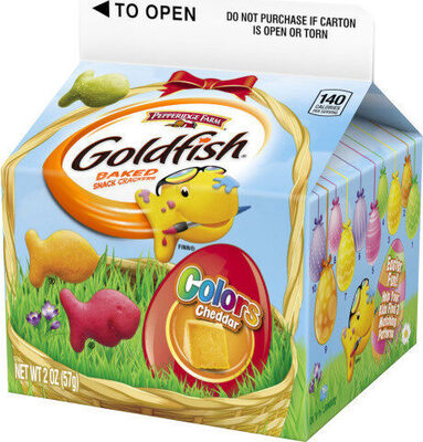 Goldfish Easter Colors Cheddar Crackers, 2 Oz. Carton