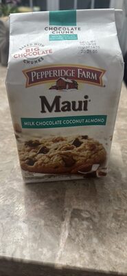 Pepperidge Farm Maui Milk Chocolate Coconut Almond Cookies, 8 Crispy Cookies, 7.2 oz. Bag