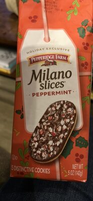 Pepperidge Farm Milano Slices Peppermint Cookies, 5-oz. Bag