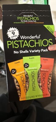 Pistachios Variety Pack, Honey Roasted, Roasted & Salted, Chili Roasted
