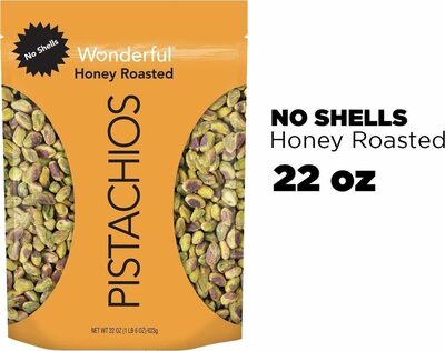 Honey Roasted No Shells Pistachios, Honey Roasted
