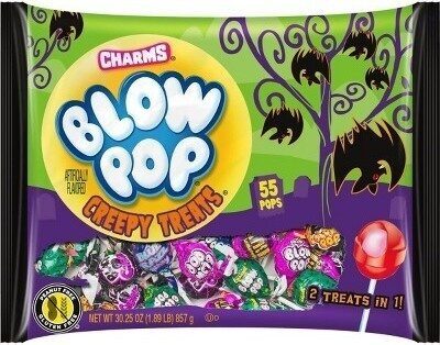 Creepy Treats, Assorted Bubble Gum Filled Pops, Creepy Treats, Assorted