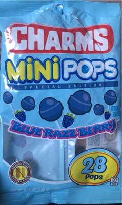 Blue Razz Berry Flavored Mini Pops, Blue Razz Berry
