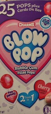 Cherry Flavored Bubble Gum Filled Pops!, Cherry