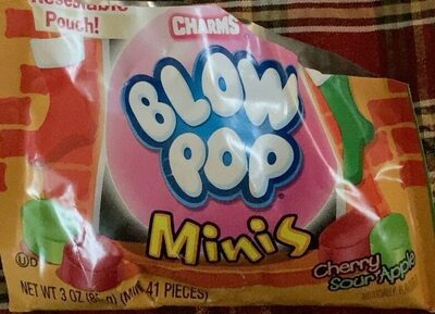 Cherry Sour Apple Flavored Minis Blow Pop, Cherry Sour Apple