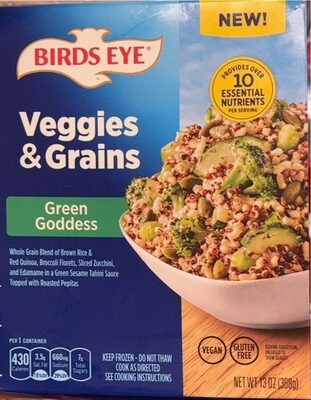Birds Eye Veggies and Grains Green Goddess Vegetable Blend, Frozen Vegetable Side, 13 OZ Box
