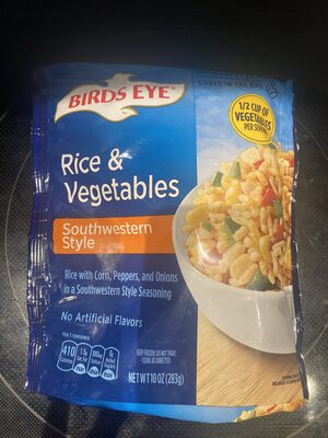 Birds Eye Steamfresh Seasoned Southwestern Style Rice, Frozen Sides, 10 oz. Bag
