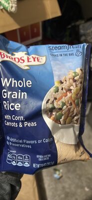 Birds Eye Steamfresh Whole Grain Rice with Corn, Carrots and Peas, Frozen Rice, 10 OZ Bag